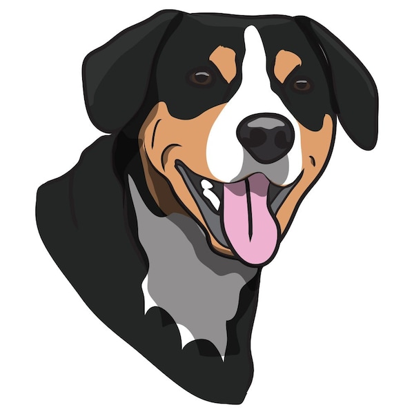 Entlebucher Mountain Dog Dog Decal, Dog Lover Decor Vinyl Sticker